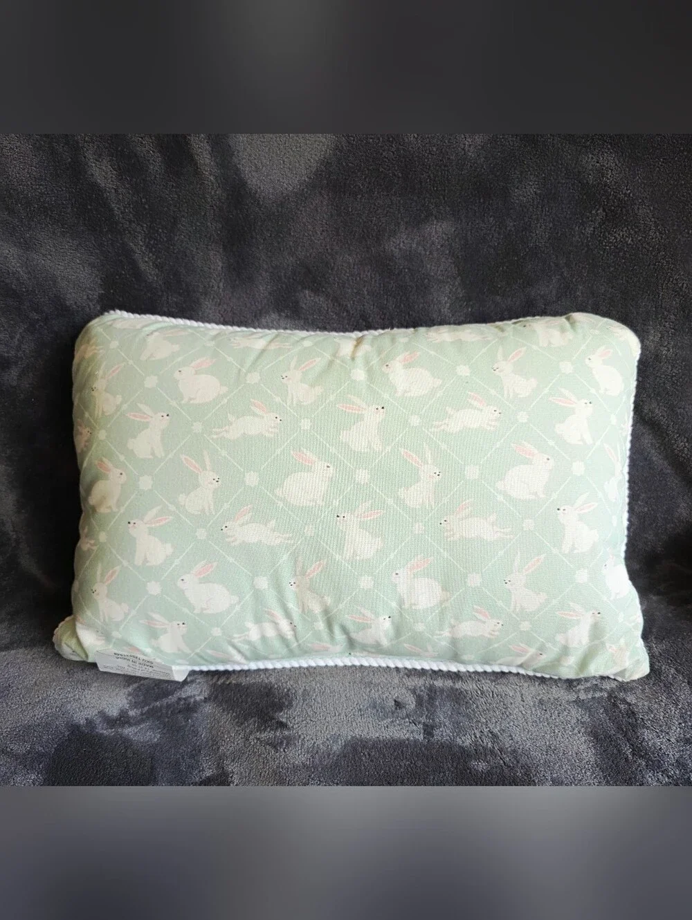 New Easter Florals Cotton Slub Print Throw Pillow with Embroidery 14x20 set of 2